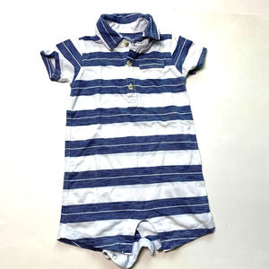 Old navy collared stripe romper one piece
